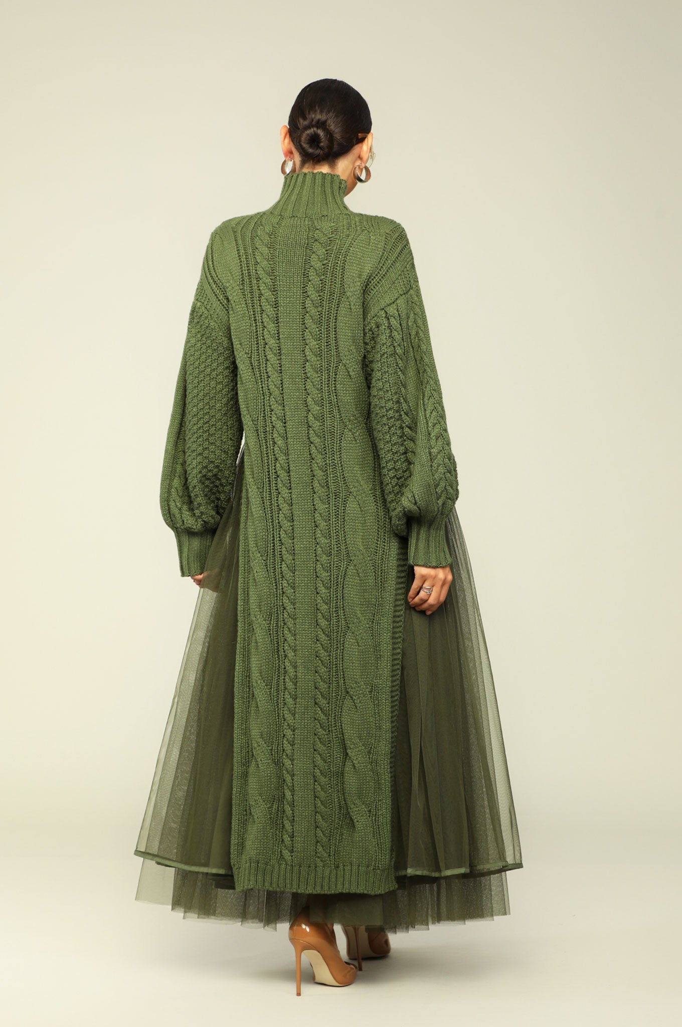 MAXIMIZE YOUR POTENTIAL KNIT SWEATER DRESS - OLIVE  [PRE-ORDER 2/15] - Kosmios