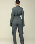 CHILL DAY UTILITY JUMPSUIT - GREY [PRE-ORDER 3/15] - Kosmios