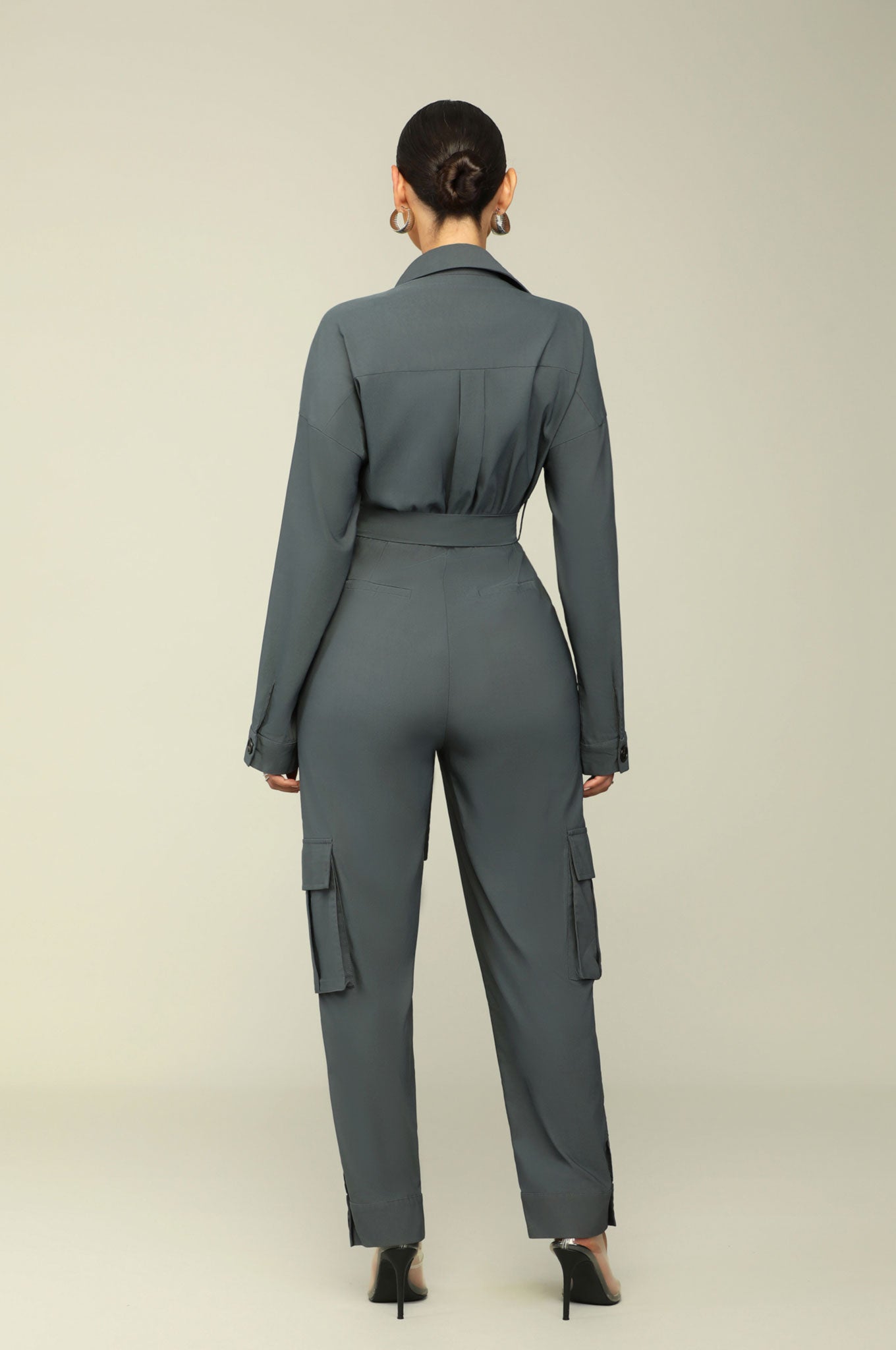 CHILL DAY UTILITY JUMPSUIT - GREY [PRE-ORDER 3/15] - Kosmios