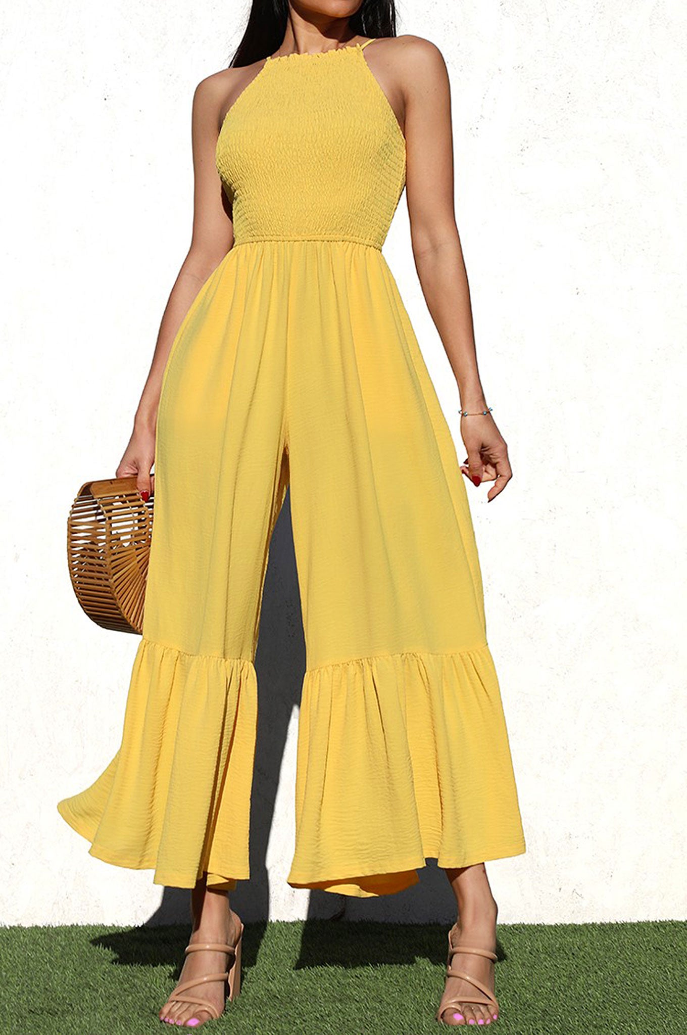 SPRING INTO IT JUMPSUIT - YELLOW [PRE-ORDER 4/15] - Kosmios