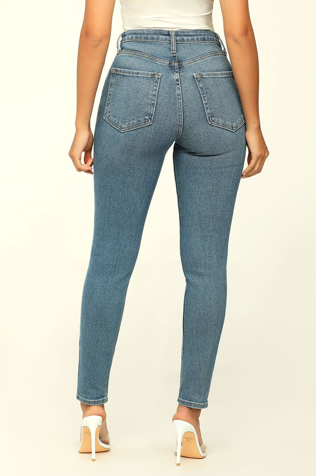 VINTAGE HIGH WAIST SKINNY JEANS | Kosmios